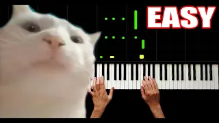 Ievan Polkka - Easy Piano Tutorial - cat vibing-
