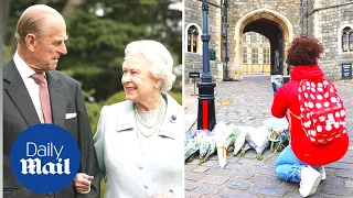 Prince Philip: Flowers laid outside Windsor Castle for Duke of Edinburgh