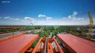 Dorney Park's new roller coaster for 2024: Iron Menace | POV front seat animation