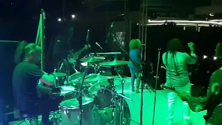 Reggae drummer Freddy Poncin drumming for Ky-mani Marley - Rebel Music in Dubai 2017