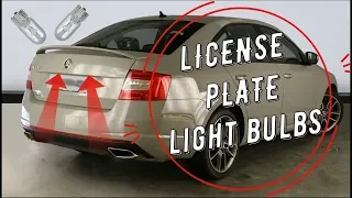 How to replace license plate light bulbs - Skoda, VW, Audi, Seat (Octavia III)