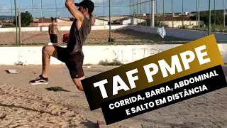 #pmpe Simulado TAF: corrida, abdominal, salto em distância e barra fixa