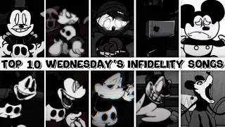 Top 10 Wednesday's Infidelity Songs - Friday Night Funkin' VS Mickey Mouse Part 2