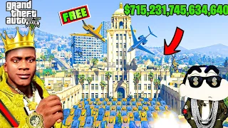 FRANKLIN TOUCH ANYTHING BECOME DIAMOND & GOLD || EVERYTHING IS FREE IN GTA 5!