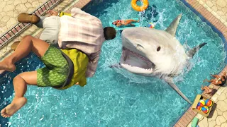 GTA 5 | Franklin vs SHARK - Crazy Water Fails ep.5