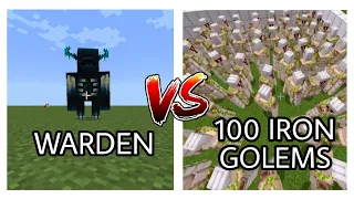 HOW MANY GOLEMS CAN KILL 1 WARDEN? | Minecraft | #minecraft