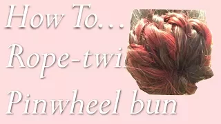 How To: Rope-twisted Pinwheel Bun (medium to long hair)