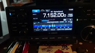 Icom IC-R8600  Ham radio on 40mtr.