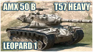 T57 Heavy, AMX 50 B & Leopard 1 • WoT Blitz Gameplay