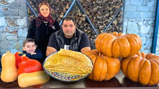 Kutabs from pumpkin. National dish of Azerbaijan. Super recipe