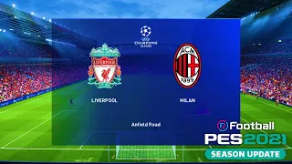 Liverpool vs AC Milan UEFA Champions League Group Stage 2021/22 | PES 2021 | Gameplay PC