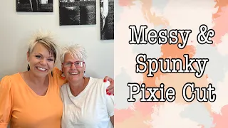 Messy and Spunky Pixie Cut | Hairstyles For Older Women With Glasses