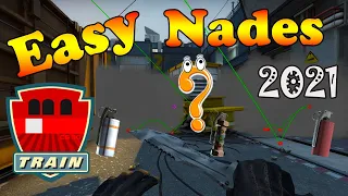Easy and Essential Train Smokes, Molotovs and Flashes | Train nades | 64tick | CSGO | 2021 |