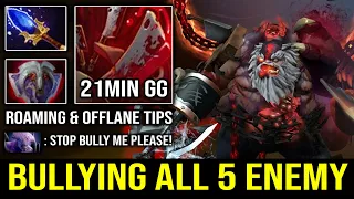 BULLYING ALL 5 ENEMY 21Min GG Offlane Pudge 99% Predicted Hook with First ITEM Vanguard DotA 2