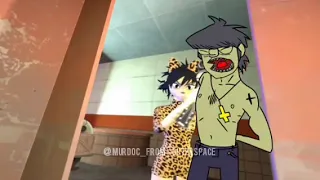 Murdoc gets hit in the back (Gorillaz fan animation)