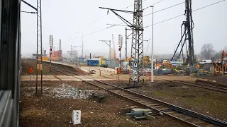 Z okna pociągu - Warszawa Główna przed otwarciem oraz Zachodnia w trakcie modernizacji