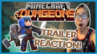 REACTING TO THE MINECRAFT DUNGEONS TRAILER! | E3 2019 Reactions