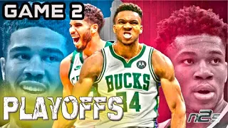 Milwaukee Bucks vs Boston Celtics - 4K - PLAYOFFS - CONF SEMIS - GAME 2 - NBA 2K22 PS5