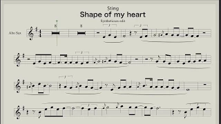 Sting - Shape of my heart (Backing track & sheet music for saxophone) Gmoll
