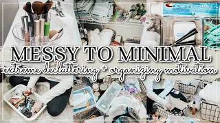 MESSY TO MINIMAL | extreme clean and declutter with me 2023 | 2 DAYS OF SPEED CLEANING | whitney pea