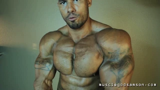 Epic Bodybuilder Flexing Male Model Samson Biggz Episode 1