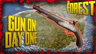 How to get the gun on DAY ONE! | The Forest Tutorial