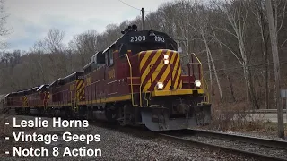 Diverse EMD power on the Allegheny Valley Railroad