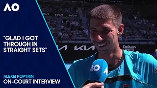 Alexei Popyrin On-Court Interview | Australian Open 2024 First Round