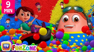 Learn Colours, Alphabets & Numbers | Surprise Eggs Ball Pit Show for Kids | ChuChu TV Funzone 3D