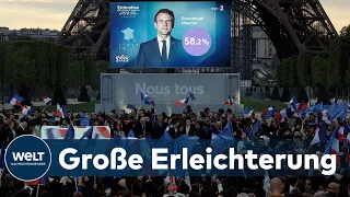 WAHLSIEG: Liberaler Emmanuel Macron als französischer Präsident wiedergewählt | WELT Thema