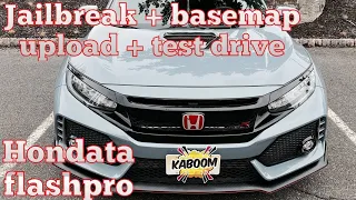 2019 Honda Civic Type R fk8 Hondata Flashpro ecu jailbreak basemap upload and test drive