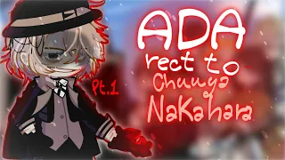 ADA react to Chuuya Nakahara / part 1 / cringe / short / gacha life 2 reaction video BSD