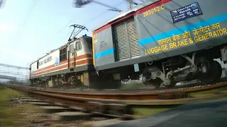 Ruthless 160 Kmph Fire up Skip by Gatimaan Express Behind White Beast WAP-5