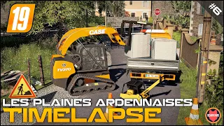 Building gravel driveway - Public works ⭐ FS19 Les Plaines Ardennaises V2 Timelapse