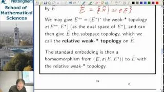 Lecture 25 - The Weak-* Topology and the Banach-Alaoglu Theorem