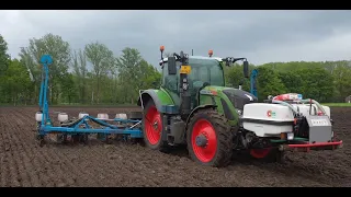 Seeding maize | Monosem 12 rows  | Fendt 716 | 12 rijen mais zaaien | Gebr. Aldenzee