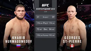 ХАБИБ НУРМАГОМЕДОВ VS ДЖОРДЖ СЕНТ-ПЬЕРР UFC 4 CPU VS CPU