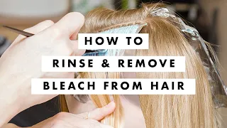 How to Rinse and Remove Bleach from the Hair