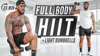 20 Min HIIT Dumbbell Full Body Workout | Light Weights, No Repeat & Muscle Building