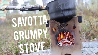The Savotta Grumpy Stove, first use