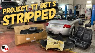 THE BUDGET AUDI TT QUATTRO TRACK CAR GETS STRIPPED OUT - HOW MUCH WEIGHT DOES IT LOOSE?