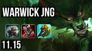 WARWICK vs KHA'ZIX (JUNGLE) | 12/1/15, 1700+ games, 1.4M mastery, Legendary | EUW Master | v11.15