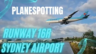 I SAW MY FIRST BOEING 747!🛬 Planespotting runway 16R Sydney Airport