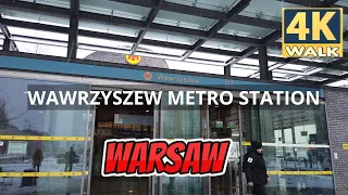 4K SPACER PO WARSZAWIE POLSKA | STACJA METRA WAWRZYSZEW | 21 STYCZNIA 2023