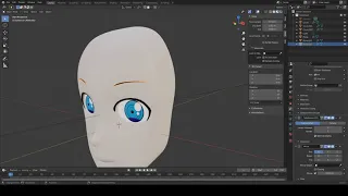 Blender まつ毛　眉毛　モデリング　　HOW TO Blender 　Eyelashes Eyebrows　Tutorial 　5 min