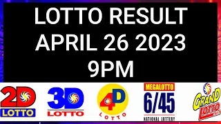 lotto result april 26 2023 9pm