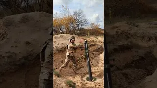 120 mm mortar in use against occupying Russian forces