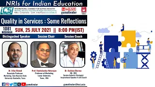 Quality in Services-Some Reflections | NRIs for Indian Education | Making Education Relevant | ICSI