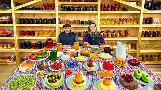 Preparing Lots of Traditional Azerbaijani Breakfast in the Village!