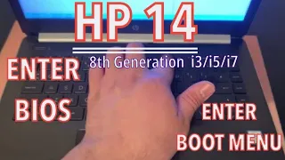 HP 14 | How To Enter Bios Configuration Settings | Boot Options | USB Boot Key